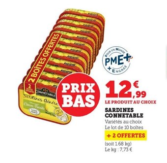 U Express Sardines CONNETABLE offre