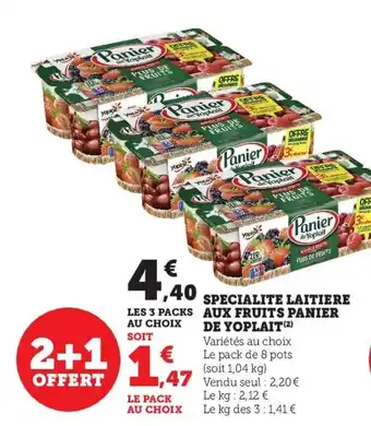 U Express Specialite laitiere aux fruits PANIER DE YOPLAIT offre