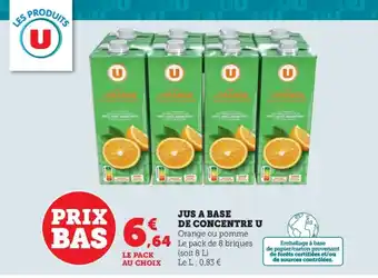 U Express Jus a base de concentre U offre
