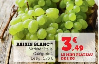 U Express Raisin blanc offre