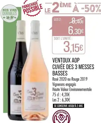 Ventoux AOP Cuvée des 3 Messes Basses