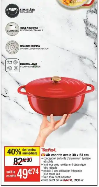 Cora x Carrefour Air Cocotte Ovale 30 x 23 cm offre