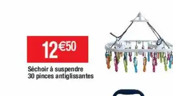 Cora x Carrefour Séchoir a Suspendre 30 Pinces Antiglissantes offre