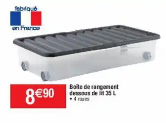 Cora x Carrefour BoÎte de Rangement Dessous de lit 35 L offre