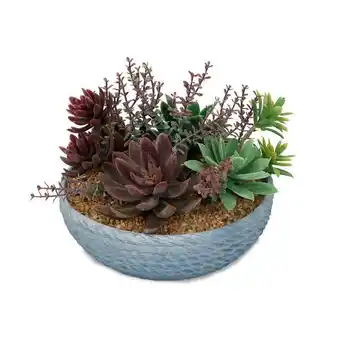 Truffaut Greaden - plante artificielle succulente 16 cm plastique recyclable + pot offre