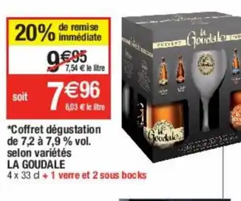 Cora x Carrefour Coffret Dégustation de 7.2 a 7.9% vol. Selon Variétés La Goudale offre