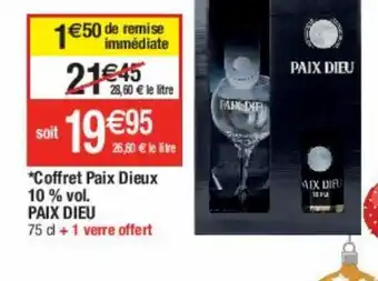 Cora Coffret Paix Dieux 10% vol. Paix Dieu offre