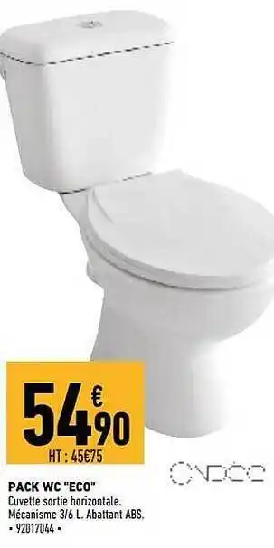 Brico Cash Pack wc offre