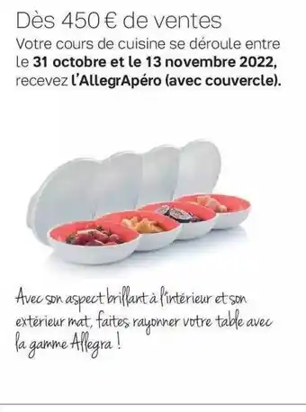 Tupperware Allegrapéro (avec couvercle) offre