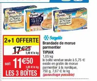 Cora x Carrefour Brandade de Morue Parmentier Tipiak offre