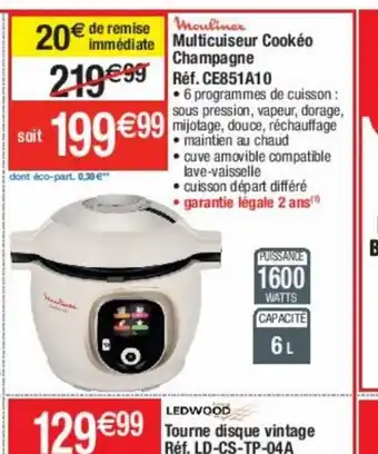 Multicuiseur Cookeo Champagne
