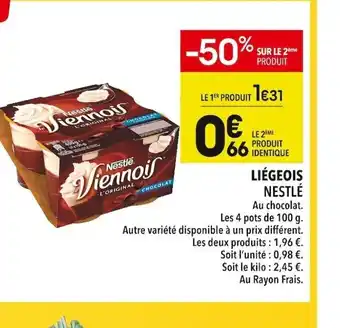 Supeco Liégeois Nestlé offre