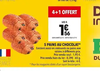 Supeco 5 Pains Au Chocolat offre