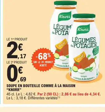 E.Leclerc Soupe En Bouteille Comme a La Maison Knorr offre