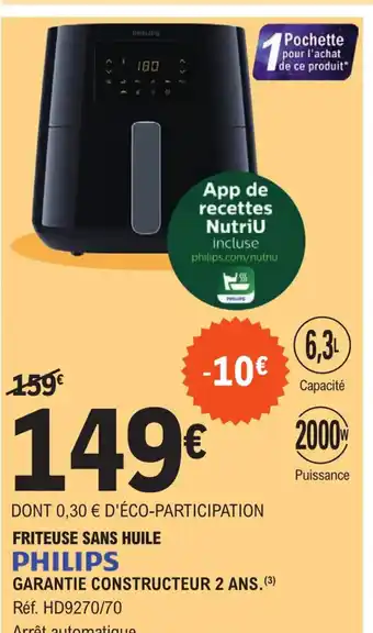 Philips Friteuse Sans Huile