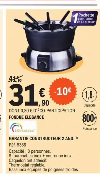 E.Leclerc Fondue Elegance offre