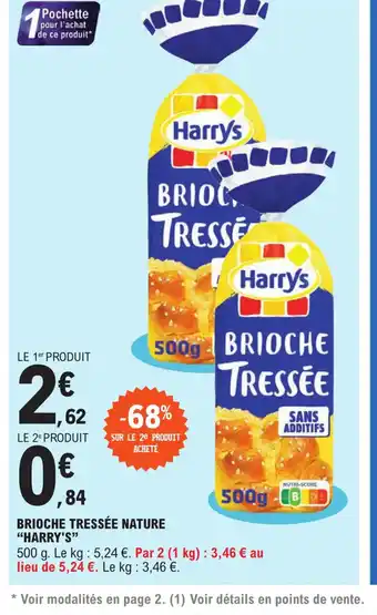 E.Leclerc Brioche Tressée Nature Harry's offre