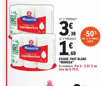 E.Leclerc Essuie Tout Blanc Mimosa offre