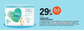 E.Leclerc Couches Bébé Pampers Harmonie offre