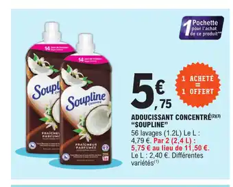 E.Leclerc Adoucissant Concentre Soupline offre
