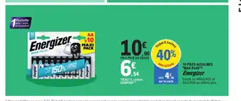 E.Leclerc 10 Piles Alcalines "Max Pus" offre