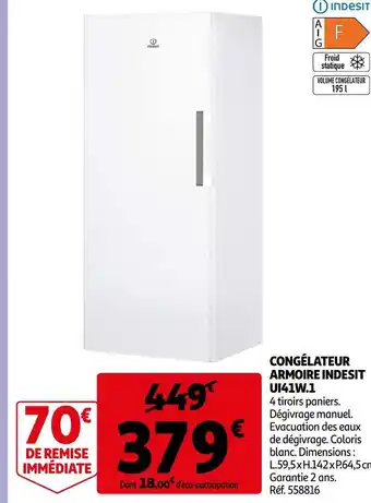 Indesit congélateur armoire ui41w.1