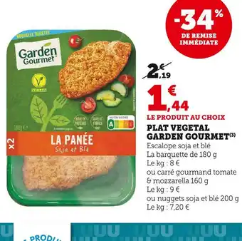 Le kg : 7,20 ⏠plat vegetal garden gourmet