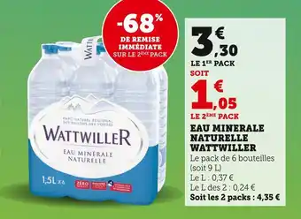 Super U Wattwiller eau minérale naturelle offre