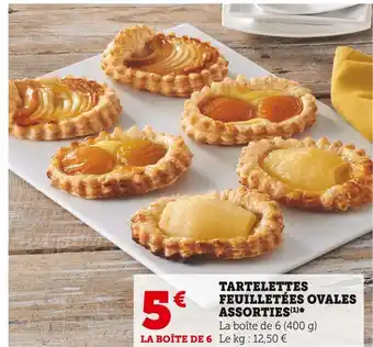 Super U Tartelettes feuilletées ovales assorties offre
