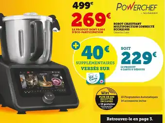 Super U Powerchef robot chauffant multifonction connecté sccm2145s offre