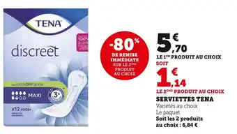 U Express Tena serviettes offre