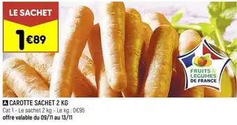 Leader Price Carotte sachet 2kg offre