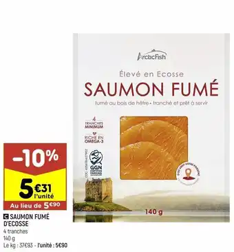 Leader Price Saumon fumé d'ecosse offre