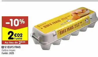 Leader Price 12 oeufs frais offre