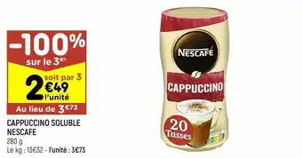 Capuccino soluble nescafé