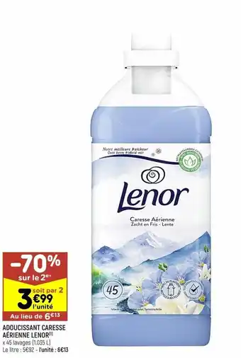 Leader Price Adoucissant caresse aérienne lenor offre