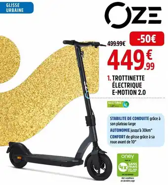 Intersport Trottinette électrique e-motion 2.0 oze offre