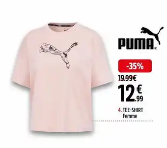Intersport Tee-shirt femme puma offre