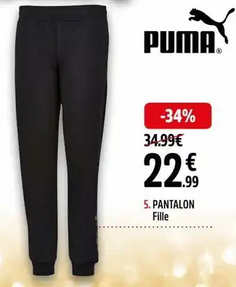 Intersport Pantalon fille puma offre