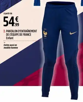 Intersport Pantalon d’entraînement de l’équipe de france enfant nike offre