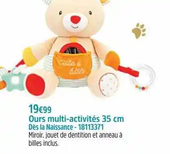 Ours multi-activités 35 cm
