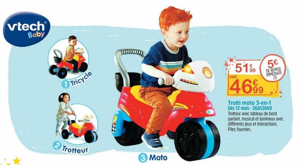 Promo Trotti moto 3en1 chez Maxi Toys