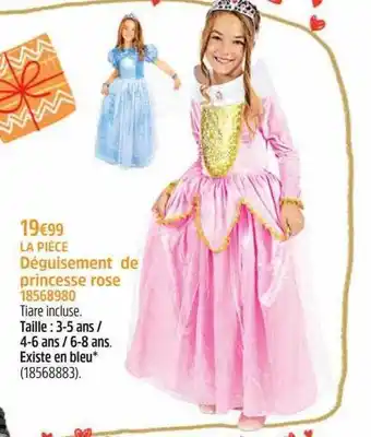 Maxi Toys Déguisement de princesse rose offre