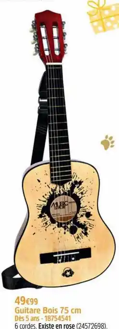 Guitare bois 75 cm