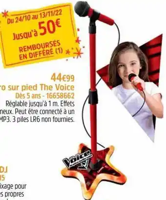 Maxi Toys Micro sur pied the voice offre