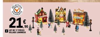 E.Leclerc Lot De 17 Pieces Village Lumineux offre