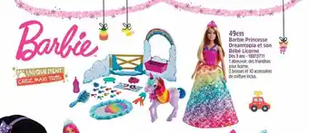 Maxi Toys Barbie princesse dreamtopia et son bébé licorne offre