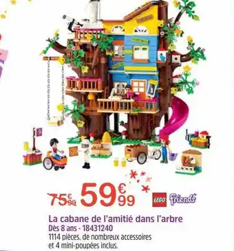 Maxi Toys La cabane de l'amitié dans l'arbre lego friends offre