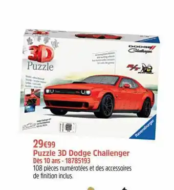 Maxi Toys Puzzle 3d dodge challenger offre