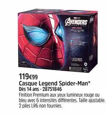 Maxi Toys Casque legend spider-man offre
